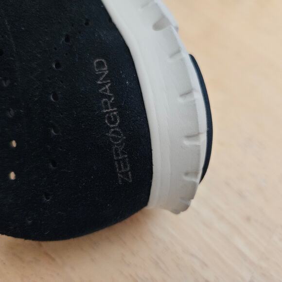 Cole Haan Suede ZeroGrand Wingtip Oxford Sneakers Black 8.5B - Picture 7 of 9